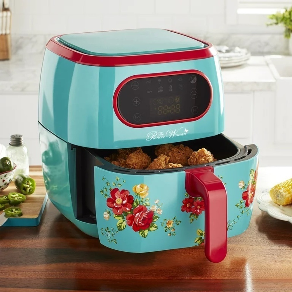 🎁 New Pioneer Woman Vintage Floral 6.3 Quart Air Fryer with LED Screen, 13.46" - Picture 4 of 9